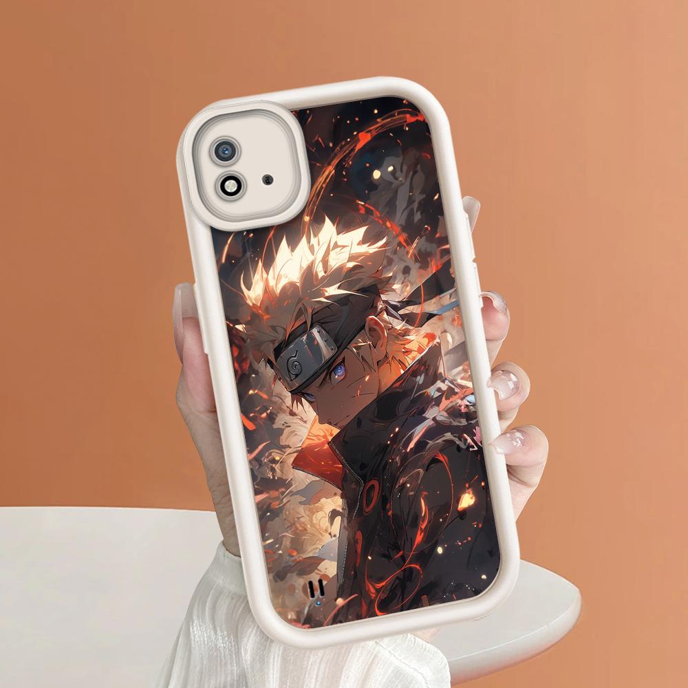 Soft Silicone Square Ladder Printing Pattern Phone Casing Full Cover Camera Shockproof Protection Rubber Case for OPPO Realme