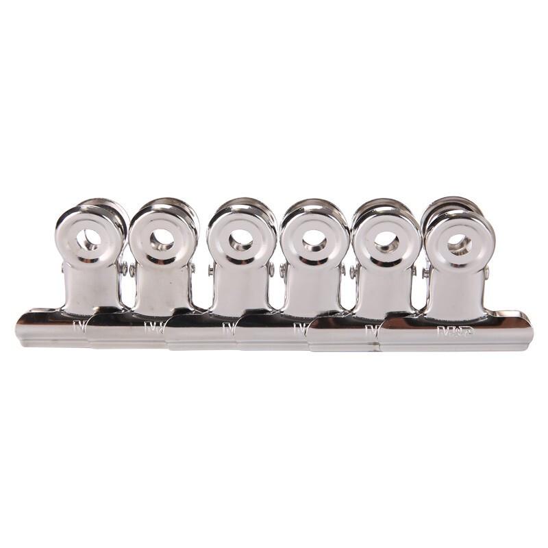 M&G 29mm Metal Silver Round Bill Clips, 24 Pack