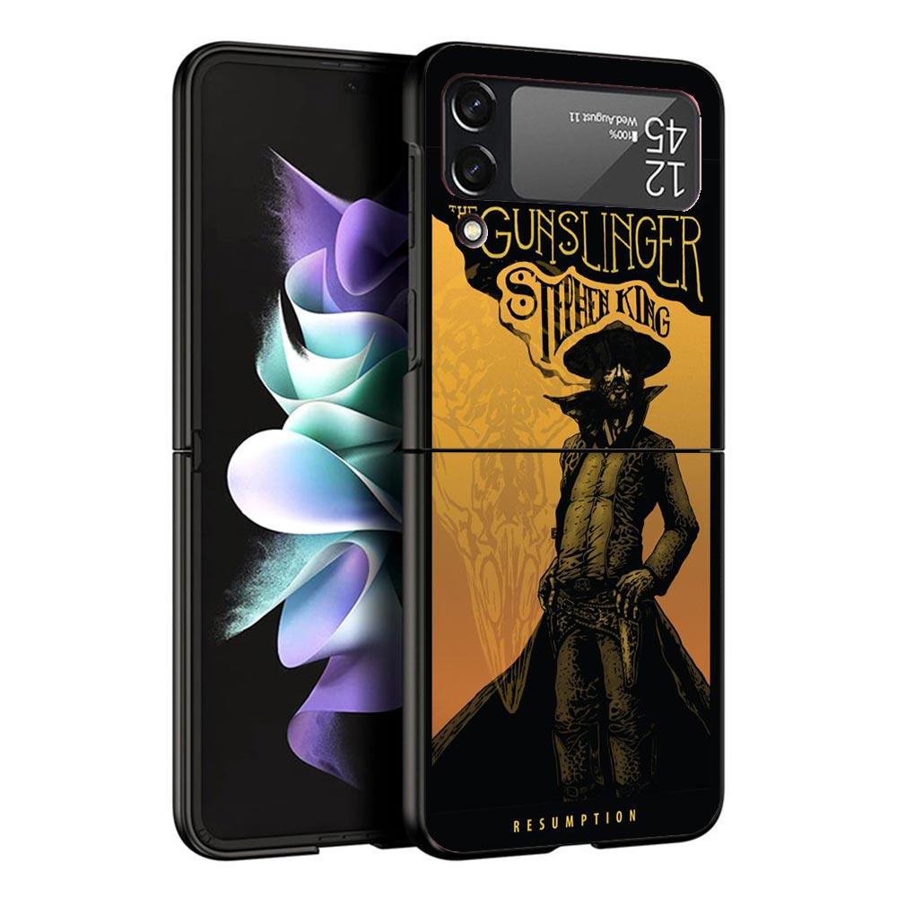 Stephen King The Dark Tower Black Phone Case For Samsung ZFlip7 ZFlip6 ZFlip5 ZFlip4 ZFlip3 5G Hard Protective Galaxy Z Flip 3 4