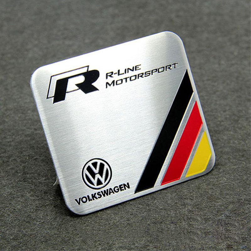 RUNTB1 3D Metal Aluminium Badge Car Body Decoration Sticker For VW GTI Polo Golf Passat Tiguan Arteon Touareg Taigo Caddy Jetta Beetle