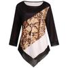 BITCED Women's Fashion Casual Long Sleeve O-Neck Blouses & Shirts