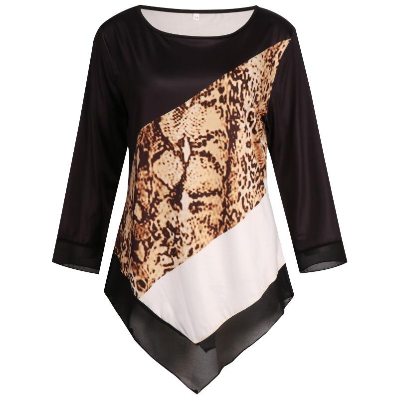 BITCED Women's Fashion Casual Long Sleeve O-Neck Blouses & Shirts