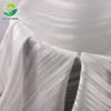 Silver Silk Chiffon Crinkle Wide Strip Fabric for Headscarf or Hanfu Costume