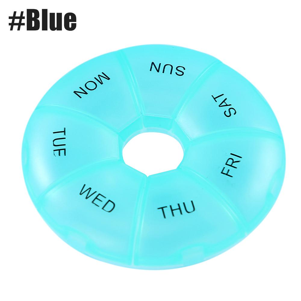 Weekly 7 Day Pill Organizer Large Compartment Travel Medication Box Portable Daily Pill Case Storage
