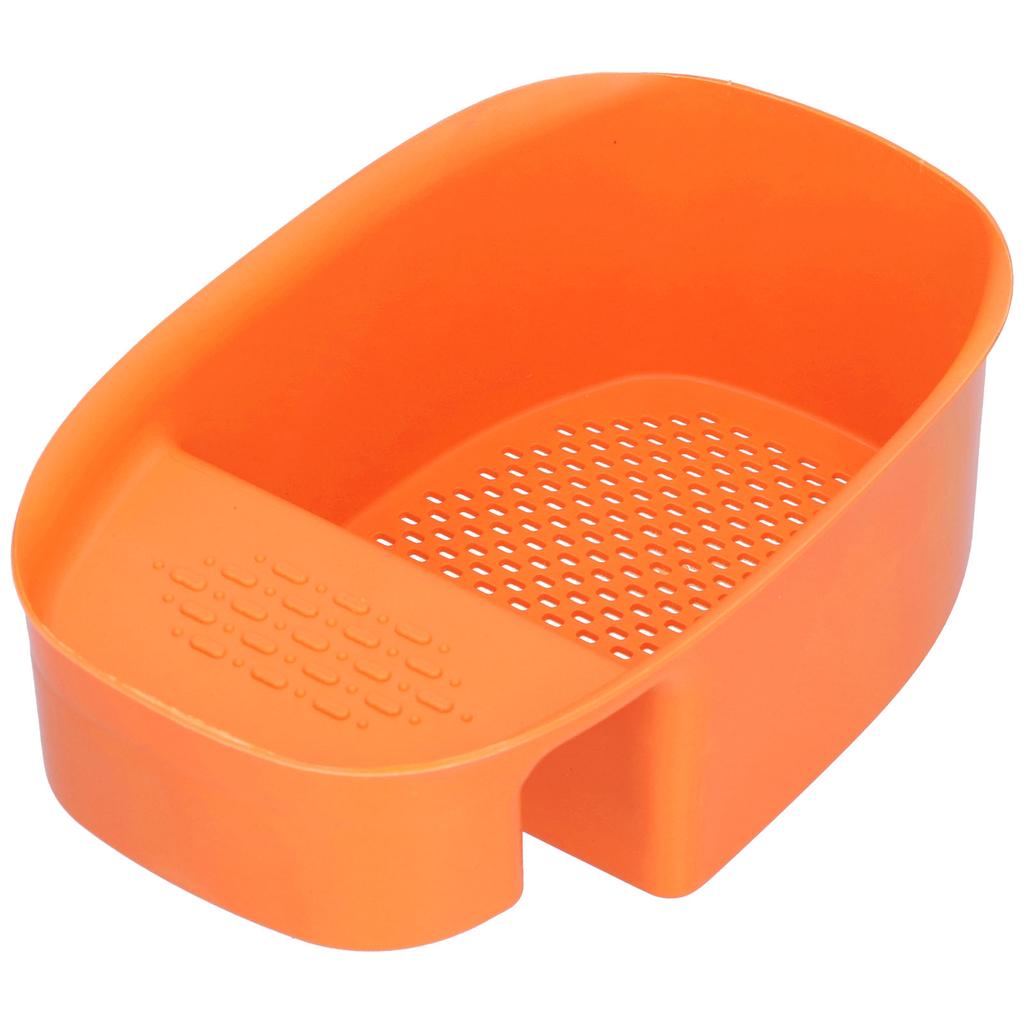 Sink Drain Rack Multifunctional Fruit Vegetable Drainer Leftovers Filter for Kitchen UseOrange