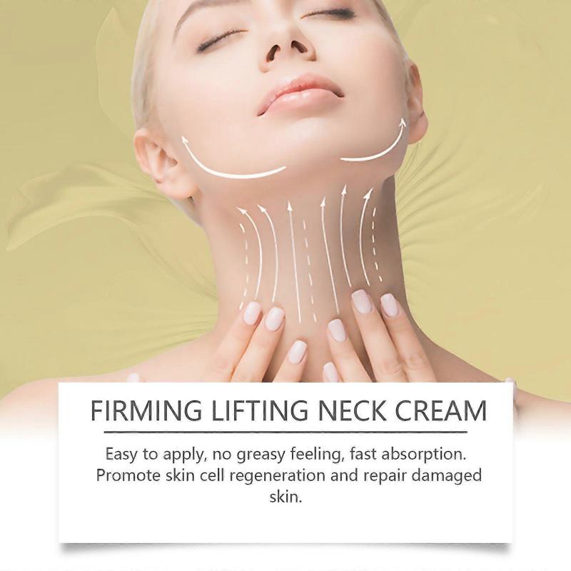 AH-8 Firming Neck Cream for Crepey Skin Care, Neck Tightening Cream, Double Roller Massage, Hexapeptide Anti-Aging Neck Cream, Lifting & Firming