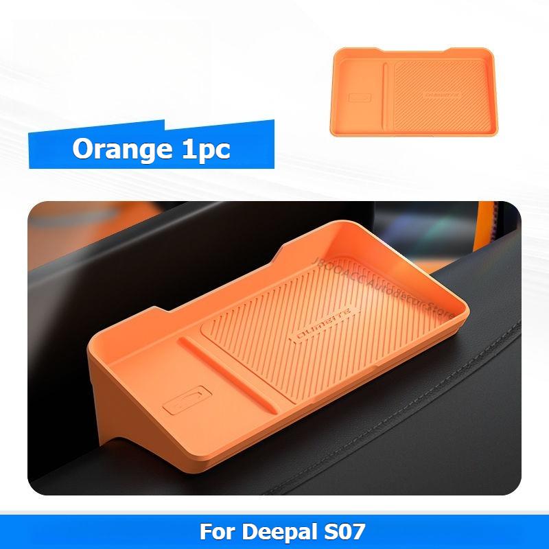 For Changan Deepal S07 Car Screen Rear Storage Box Central Control Silicone Pad Tissue Box Storage Mat Interior Car Accessories