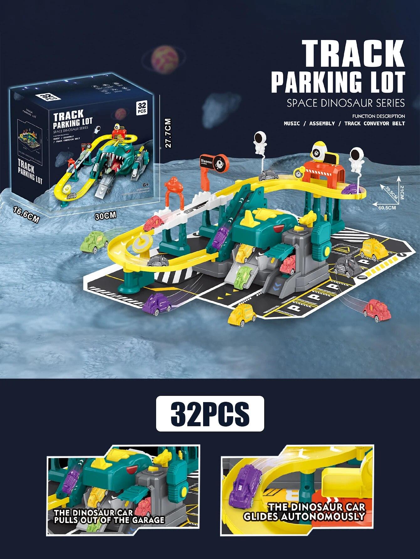 Серия «Космос» Парковка для динозавров Электрический подъемник Динозавр Симулятор Spitfire Детская головоломка Игривая игрушка Для мальчиков Подарок на день рождения