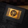 Spring and Autumn Korean Slim Jeans for Men High-end Luxury Clothing Black Printing Mid-waist Stretch Casual Pencil Pants