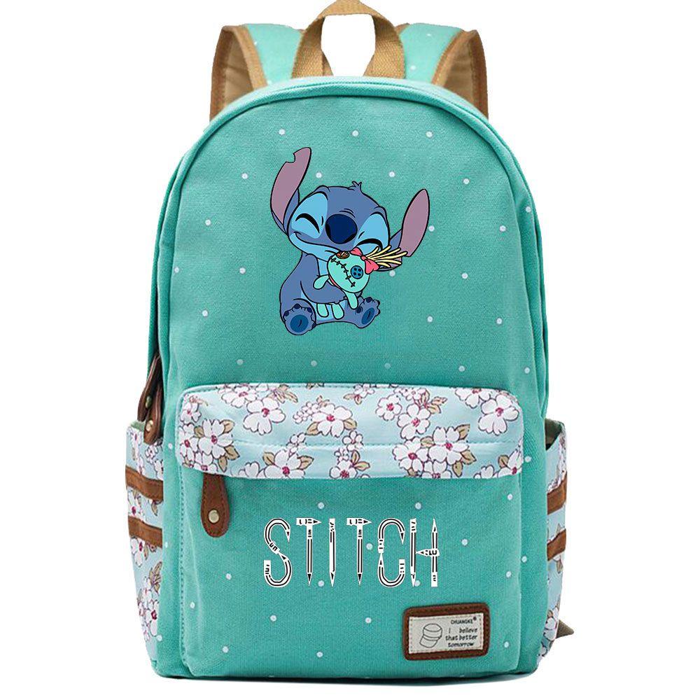 Lilo Stitch Backpack In Pink Or Blue Perfect For School Or Travel Made From High-quality Oxford Cloth