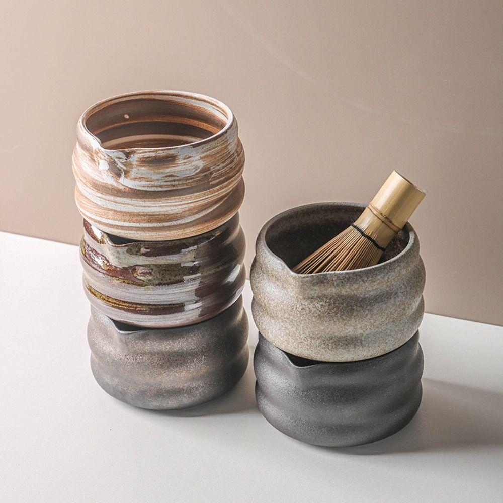 

Ceramic Matcha Whisk Holder Textured Matcha Making Kit New Matcha Bowl Tea Lovers B(2pcs)