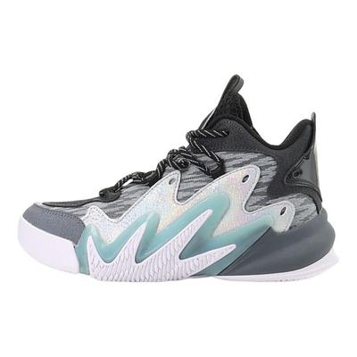 Kids Crazy Tide 2 Mid Basketball Shoes Kids Sneakers Gray Blue 312031109-4