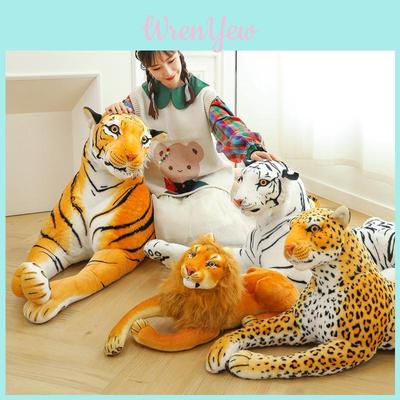 Plush Tiger Stuffed Animal Realistic Soft Toy Pp Cotton Filling Hug Pillow