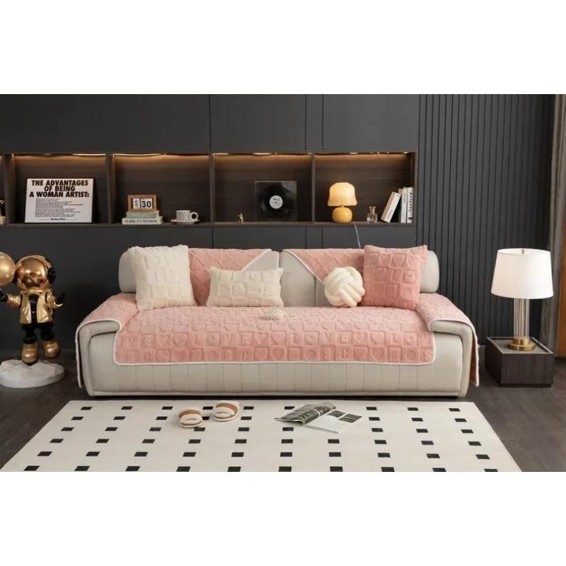 New Comfortable Cotton Plush Sofa Cushion Winter Anti-skid Thickened Seat Cushion  Selling Plush Leather Sofa Covers Mat
