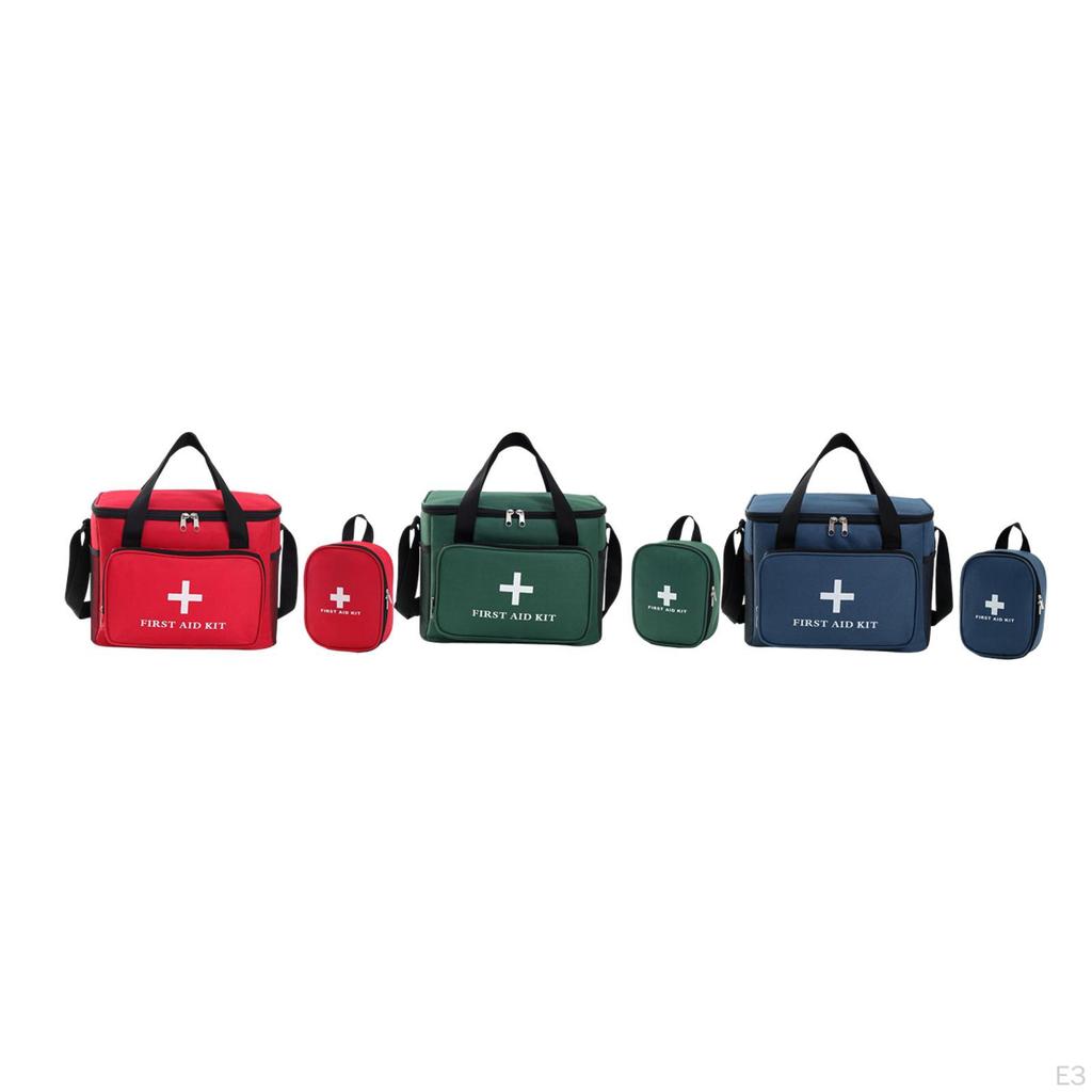 2 Pieces Empty First Aid Bag Professional Storage Portable Organizer Oxford Shoulder