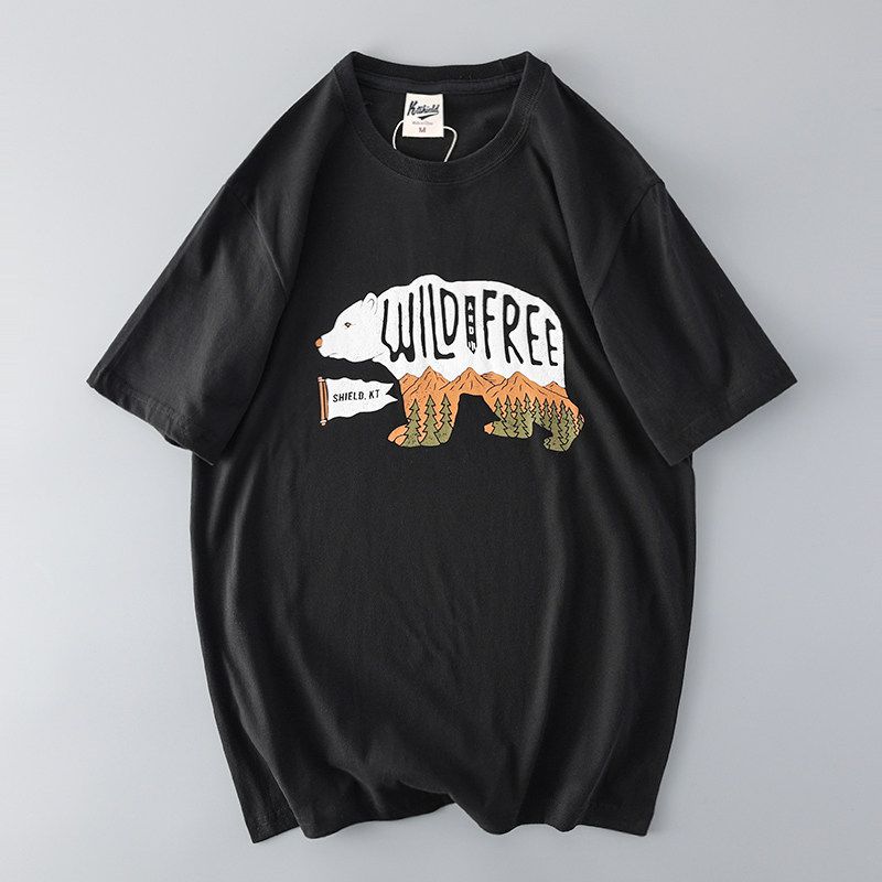 Trendy Retro Cotton Base Shirt Export Short Sleeve T-Shirt