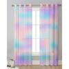 Rainbow Gradient Sheer Curtains for Bedroom Living Room Decoration Window Curtain for Kitchen Tulle Voile Organza Drapes
