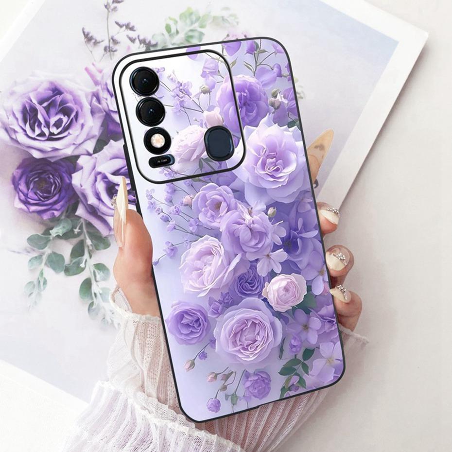 Cute Printing Phone Case For Tecno Spark 8 8T 8C Soft Black Silicone TPU Cases For Tecno Spark8 Spark8C Spark8T Covers Bumpers