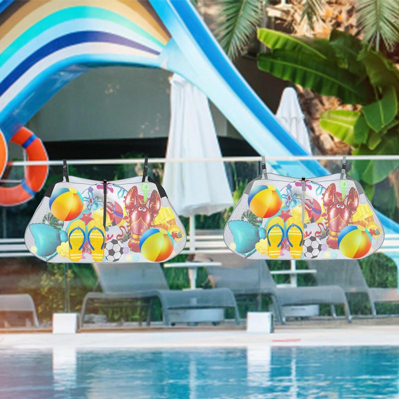 Hanging Net Water Toys Storage Mesh Bag Pool Noodles Inflatable Rafts Basketball Pool Float Storage Net Swim Ring Organizer