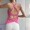 Two-piece Yoga Suit with Chest Pad with Fake Vest Sexy Running Training Beautiful Back Bra Pilates Fitness Sports Sleeveless Top