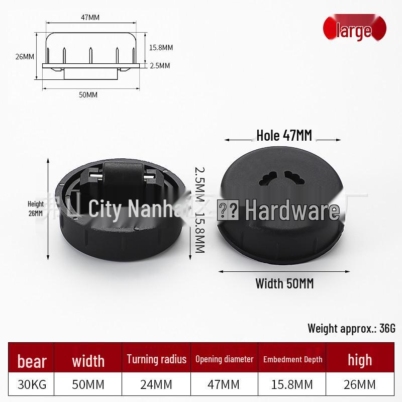 

360-Degree Universal Rotating Caster Wheels for Furniture: Hidden Slot Design for Sliding Wooden Cabinets and Tables