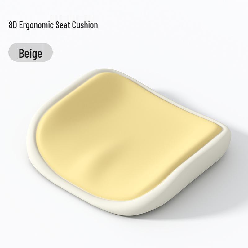 

Ergonomic Office Seat Cushion for Extended Sitting and Pain Relief 40x37x8.5cm бежевый