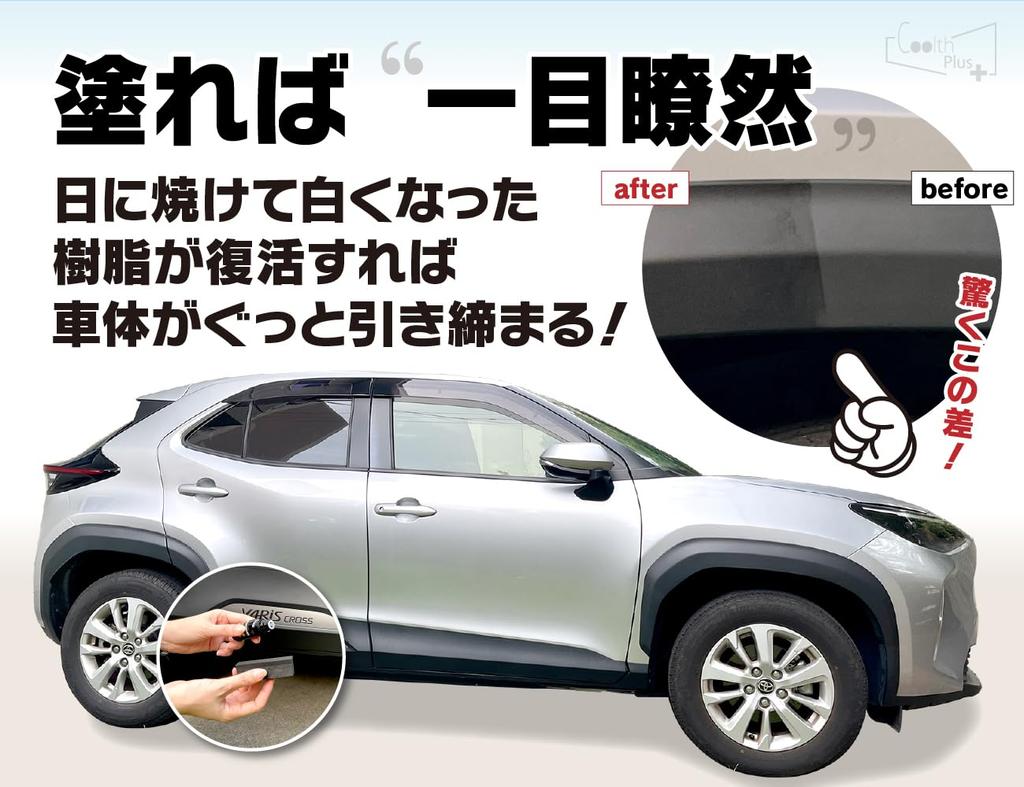 Coolth BB 2 Boxes 40ml Restoration Material for Black Resin Unpainted Resin Coating Agent Durable for Over 6 Months Deterioration Prevention Resin