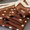 65*65cm Polka Dot Print Soft Cotton Feel Headscarf Spring Autumn Warm Scarves Neck Tie for Women Wrap Decoration Foulard Bandana