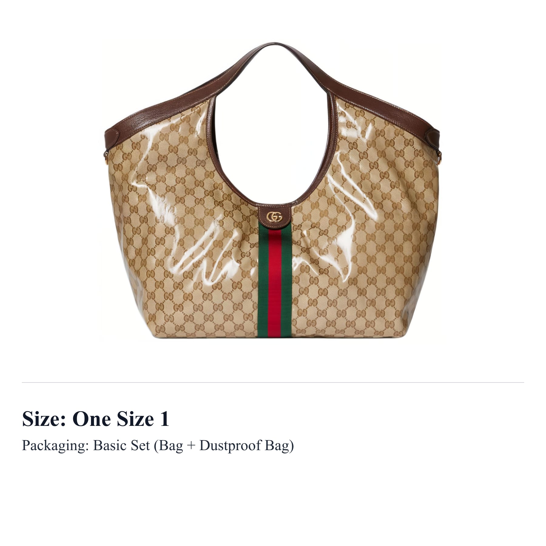 GUCCI Coated Fabric Tote Bag, Shoulder
