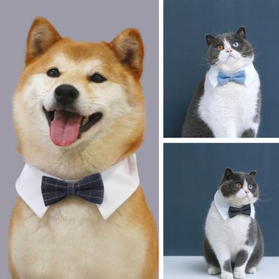 Fastener Tape Soft Lapel Handsome Dog Cat Collar Necktie Pet Supplies