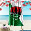 Cork City FC Print Strandtuch, Großes Weiches Schnelltrocknendes Handtuch für Strand Camping Schwimmen