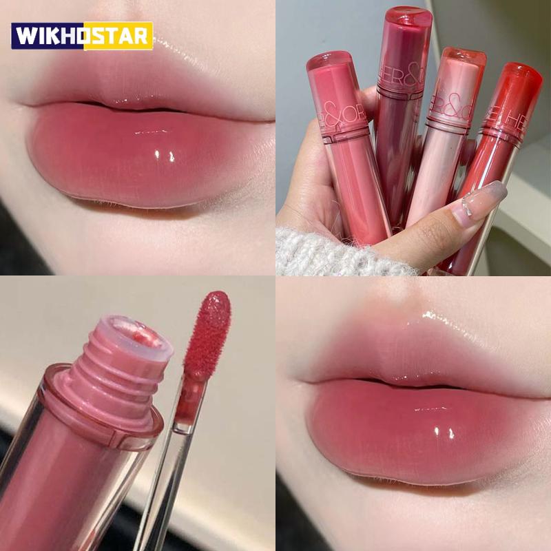 Rosa Speil Krystall Lipgloss Sminke Vann Glass Lipglans Plumping Vanntett Gelé Leppetint Leppestift Fuktighetsgivende Skjønnhet Lepper