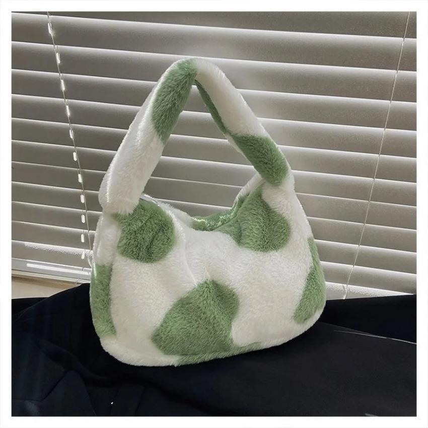 1 Pcs Shoulder Bag Simple Personalized Crossbody Bag Popular Texture New Plush Harajuku Style Cow Fashion Foreign Style Plush