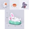 Lovely Resin Rabbit Eat Mooncake Micro Landscape Decor For Mid-autumn Festival Home Accents