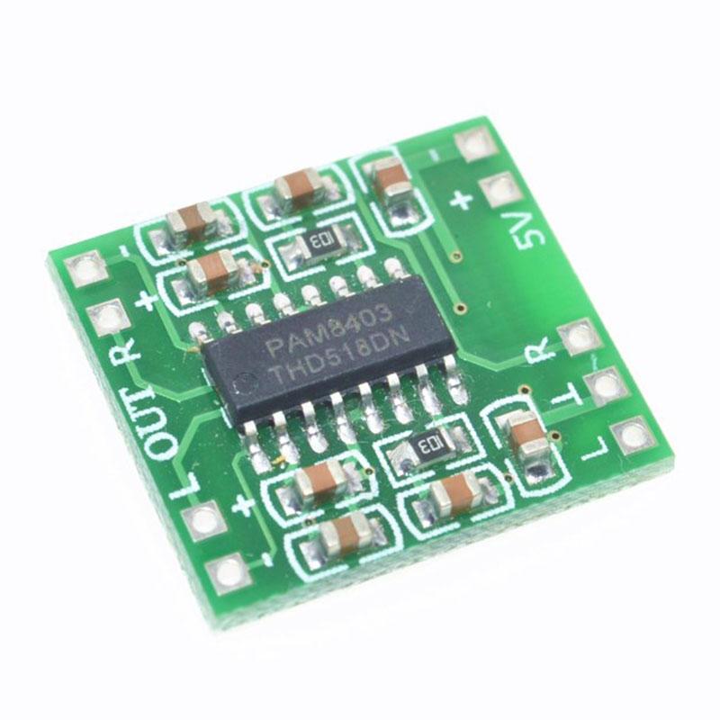 PAM8403 Super Mini Digital Amplifier Board 3W×2 Class D DC 2.5-5V USB Powered Dual Channel Stereo Audio Module Ultra Compact
