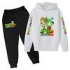 Kids Fall/Winter Hoodie Boy Girl Toddler Pullover 3-12Yrs Fashion Cartoon Game Print Clothes Casual Top+Pants 2P Sports Coat Set