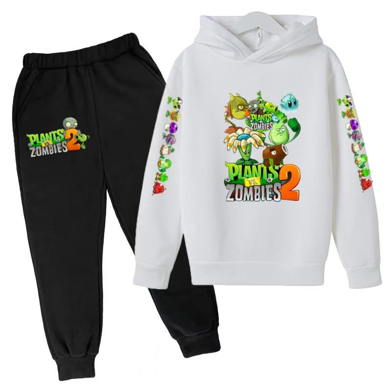 Kids Fall/Winter Hoodie Boy Girl Toddler Pullover 3-12Yrs Fashion Cartoon Game Print Clothes Casual Top+Pants 2P Sports Coat Set