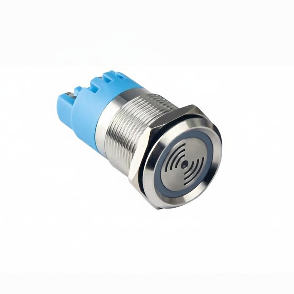 New 19/22MM Metal Buzzer DC12V 24V Waterproof Alarm Warning Buzzer 304 Stainless Steel LED Light Flash Buzzer