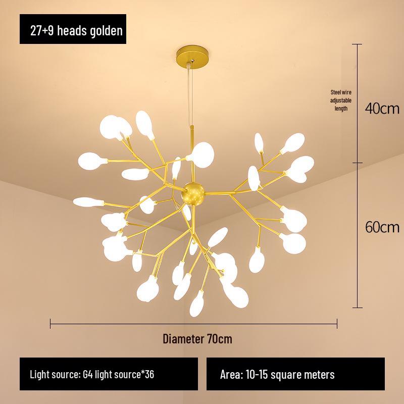 Firefly Chandelier: Modern Nordic Luxury Lighting for Living Rooms, Bedrooms, and Restaurants
