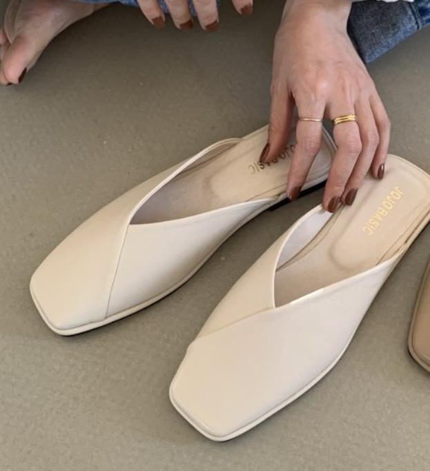 мода Новые сандалии женские тапочки женские модные плоские повседневные мюли сандалии — фото 7