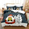 Cartoon Christmas Santa Claus Send Gifts Duvet Cover Digital Printing Christmas Tree Fashion Duvet Cover For Children Boys Girls