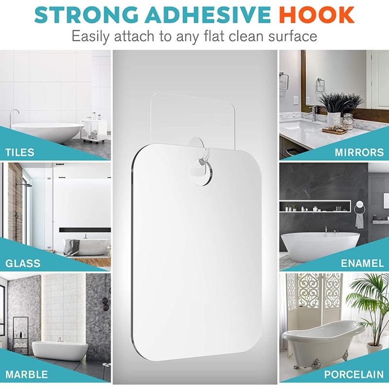 Acrylic Anti-fog Mirror Anti-drop Travel Bathroom Shaving Mirror Anti-fog Makeup Mirror Fogless