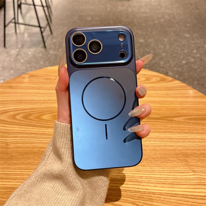 New Flowing Light Metal Case for iPhone 17/16 Pro Max; Magnetic Fit for iPhone 15/14/13