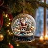 Festive Party Hanging Ornaments Christmas Crystal Ball Style Pendant with Rope, 2D Flat Acrylic Holiday Decorations Ornament for Tree Decoration