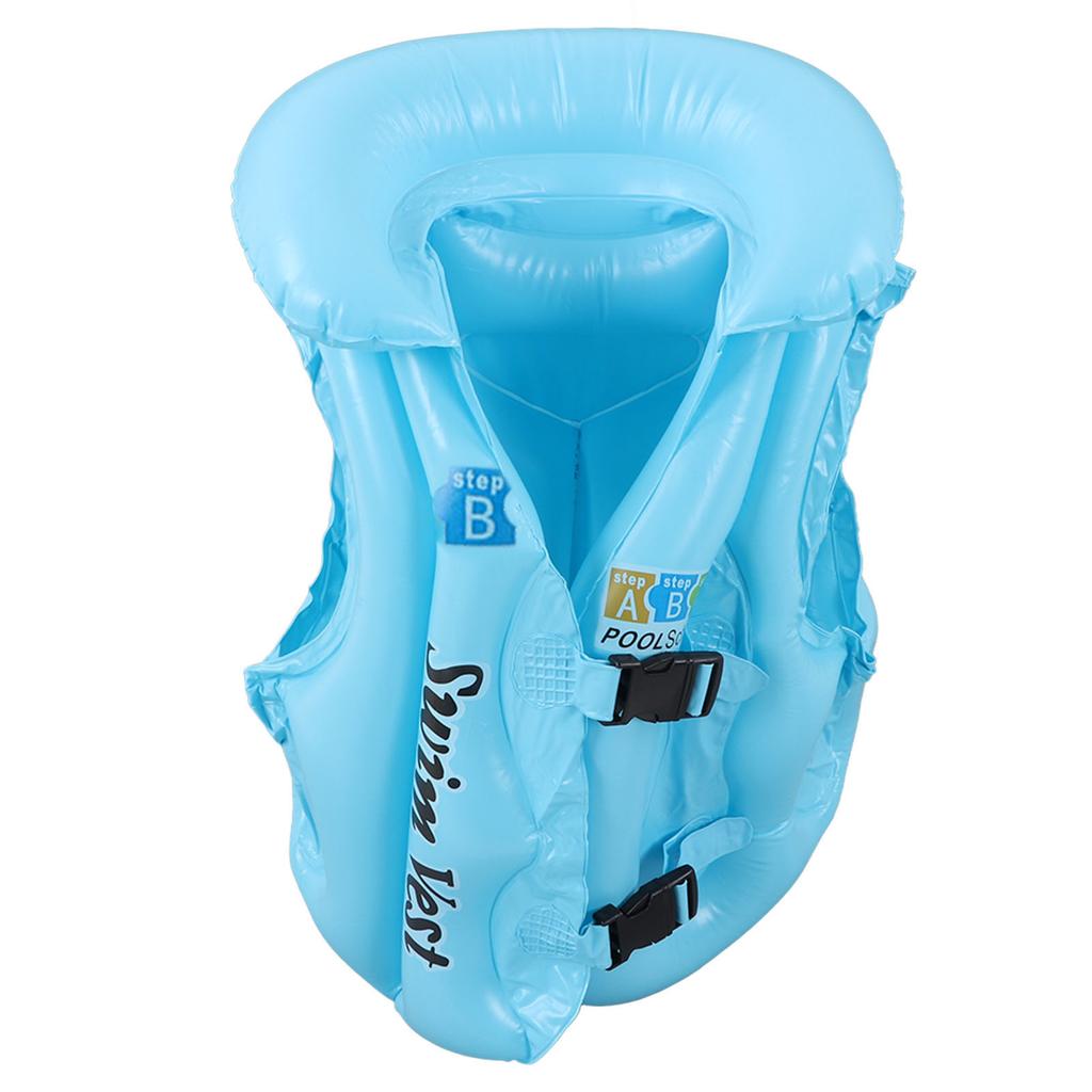 Toddler Inflatable Swim Suit Quick Release Buckle Children Kids Swimming Vest for 3‑8 Years Old