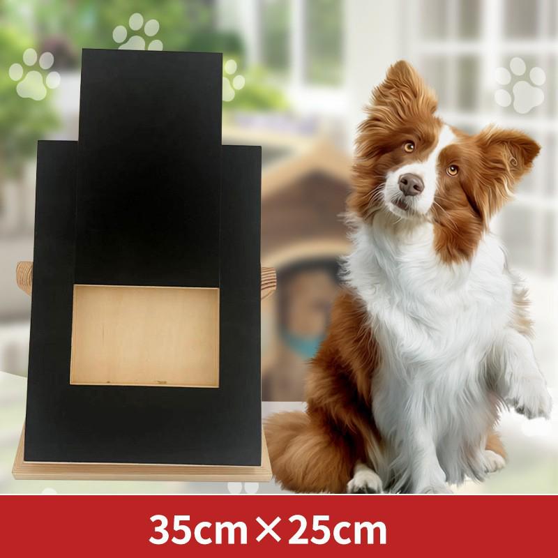 

Регулируемая деревянная когтеточка для собак и доска для царапания с миской-кормушкой 35x25 cm чёрный