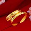 Leaf Gold Plated Fashion Bracelet, Female Ancient Fasha Gold Heart Sutra Live Broadcast, Same Style Bracelet, Six Character True Words Bracelet