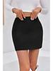 High-Waisted Invisible Zipper Slim Corduroy A-Line Mini Skirt