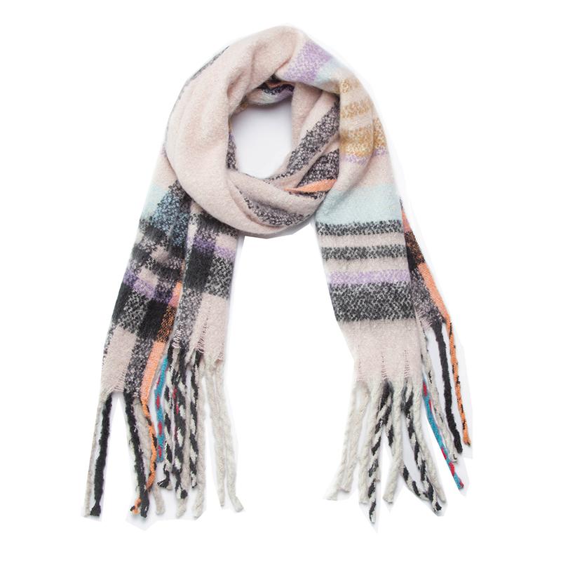 New Imitation Cashmere Women Scarf Winter Plaid Scarve Thick Wrap Shawl Pashmina Tassel Lady Mujer Foulard Bufanda Echarpe Hiver