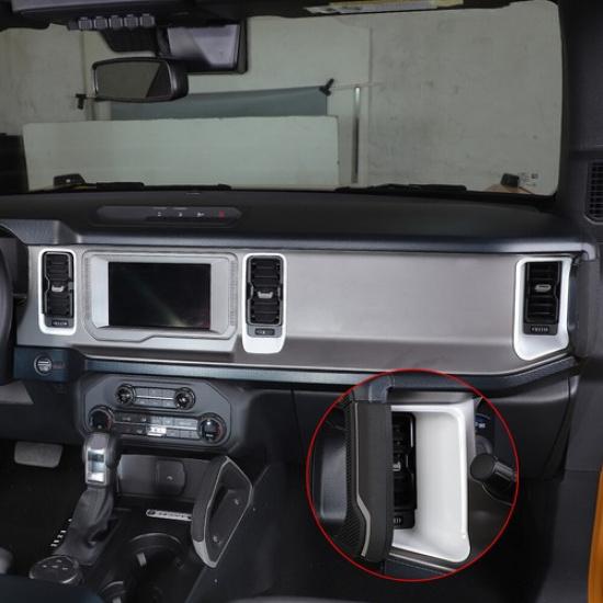 Klimaanlagen-Lüftungsauslass Armaturenbrett-Abdeckung Zierleiste für Ford Bronco -2025 Weißes ABS